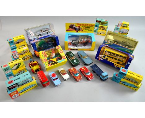 Collection of Dinky, Corgi and other toy cars, many in later print boxes, and three books: The Great book Of Dinky Toys, Diec