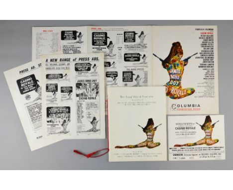 James Bond Casino Royale (1967) Campaign book with two pull-outs (no cuts), World premiere programme and a ticket.