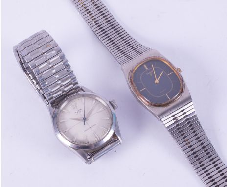 Tudor, a gent's vintage rotary self winding Tudor Oyster stainless steel wristwatch with Speidel USA stretch bracelet, case s