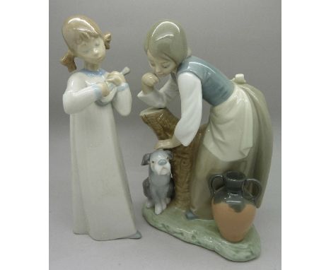 Two Lladro figures, a/f