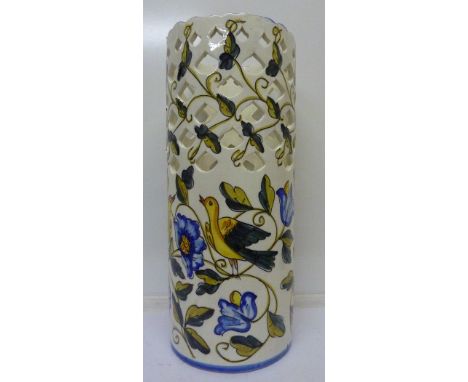 A ceramic umbrella stand by Casa Pupo, a/f, height 46cm
