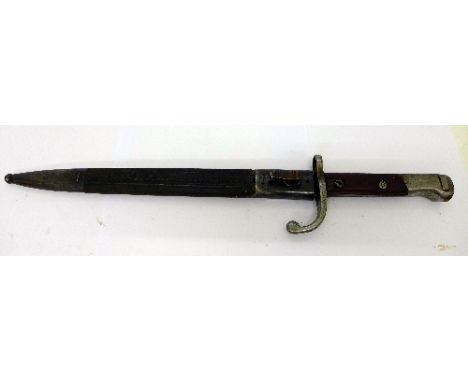 A bayonet with scabbard, length 42cm