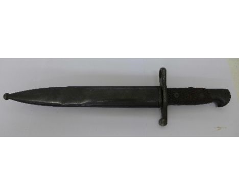 A bayonet, blade and scabbard marked 5212K, length 37cm