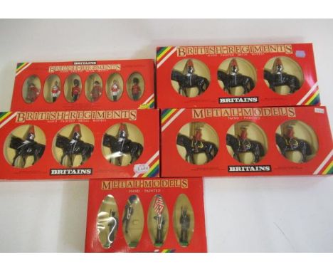 Five Britains Sets including U.S. Army Colour Party, Yeoman and Horse Guards, all items boxed, E (Est. plus 21% premium inc. 