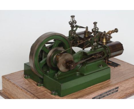 A well engineered double horizontal Tangye Mill Engine, 1/2" scale with two centrifuge regulators, excellent quality model (E