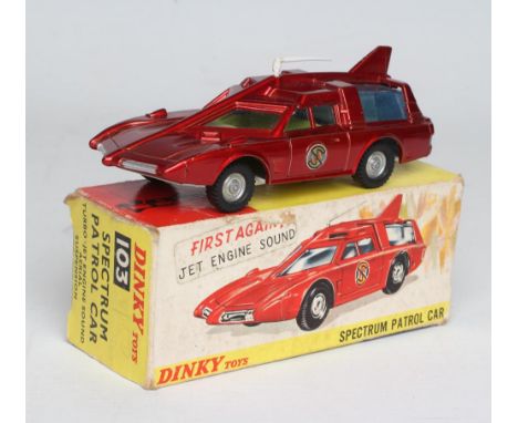 Dinky 103 Spectrum Patrol Car with jet engine sound, box AF, vehicle F (Est. plus 21% premium inc. VAT)