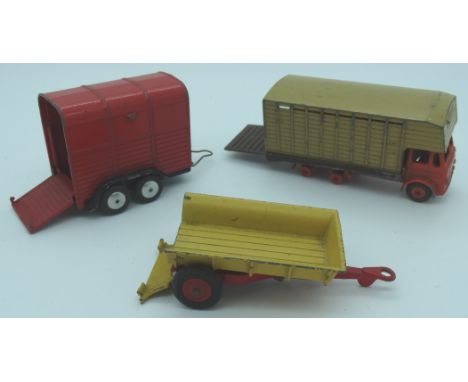 Budgie lorry & 2 Corgi trailers 