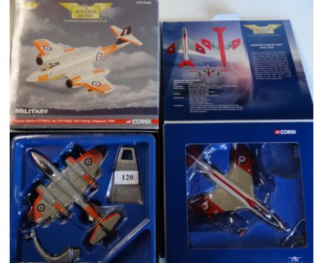 Corgi Aviation Archive Hawker Hunter & Gloster Meteor airplanes (2) (boxes) 