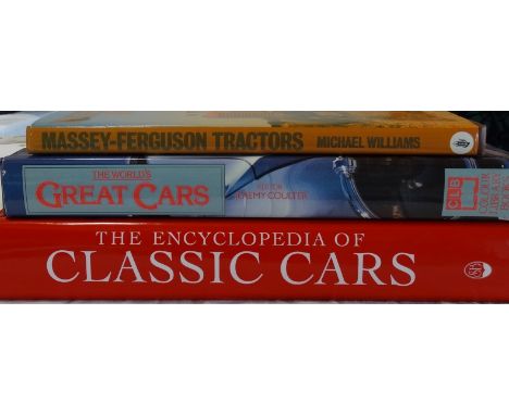 2 Classis Cars & Massey-Ferguson Tractor books (3) 