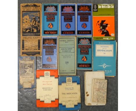13 Bartholemew & Ordnance Survey maps 