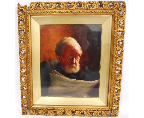 T.M. CRICKPortrait of John McTurk AlexanderSigned with monogram and dated 1896, oil on canvas, 24cm x 19cm.Label verso.