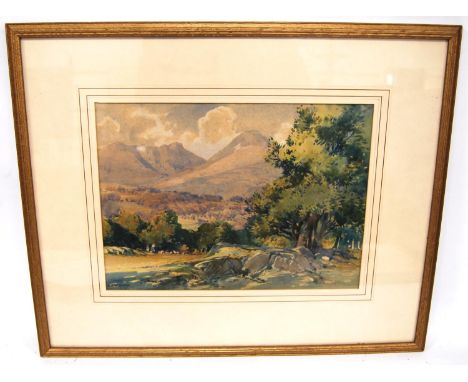 H.R. WILKINSON ARCA (BRITISH, 1884 - 1975)Looking towards JorverSigned lower left, watercolour, 27cm x 37cm.&nbsp; ARRLabel v