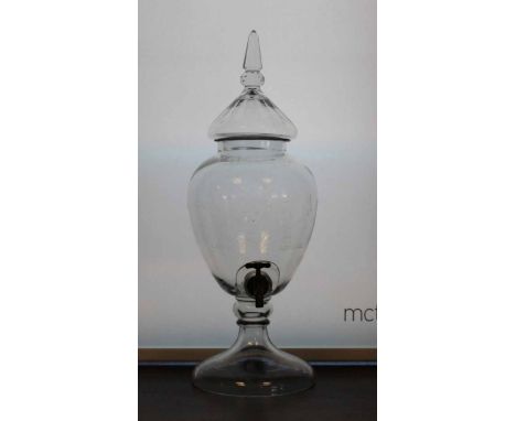 VICTORIAN WHISKY DISPENSER
Large glass Victorian/Edwardian public house whisky dispenser. Acid etched legend reads, ' The Enc