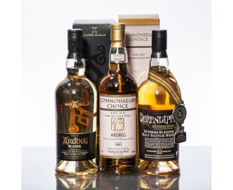 ARDBEG SERENDIPITY 12 YEAR OLD
Blended Malt Whisky. 70 cl, 40% volume. 
ARDBEG BLASDA
Single Islay Malt Whisky. 70 cl, 40% vo