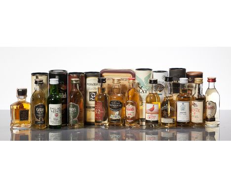 11 ASSORTED MALT WHISKY MINIATURES
Glenmorangie 10 y/o, Glenmorangie Port Wood (2 in tin), Glengoyne 10 y/o, Old Pulteney 12 