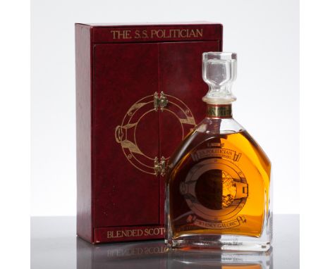 S.S. POLITICIAN
Blended Scotch Whisky. Decanter no. A 4178. Imported by New World Wine Co., Wynnewood, PA. 750 ml, 43% volume