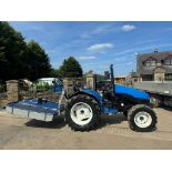 NEW HOLLAND TCE45 45HP 4WD COMPACT TRACTOR WITH REAR GRASS TOPPER *PLUS VAT*