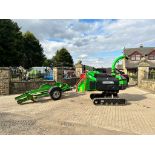 2017 GREENMECH QUADTRAK 160D 6” TURNTABLE TRACKED WOOD CHIPPER WITH GREENMECH TRAILER *PLUS VAT*