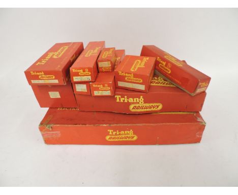A collection of Tri-ang trains, Princess Elizabeth loco and track, including a RGX train set, R81 station set, R76 engine she