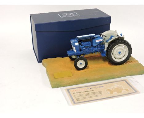 A 1/16th scale limited edition Ernest Doe & Sons Ford 5000 tractor, on display base, in original box
