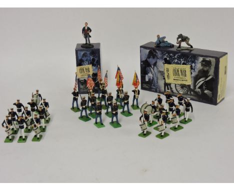 Britain's cold painted soldiers, comprising American Civil War 'The Angel of Maryes Heights', Civil War leader Jefferson Davi