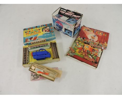 Topshot Pilot Tomy, Keil Kraft, Popeye projector, and an Enid Blyton Noddy theatre