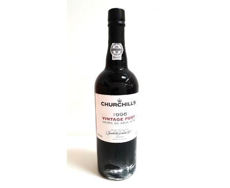 CHURCHILL'S QUINTA DA AGUA ALTA VINTAGE PORT - 1996 12 bottles, in original wooden case, 75cl and 19.5%
