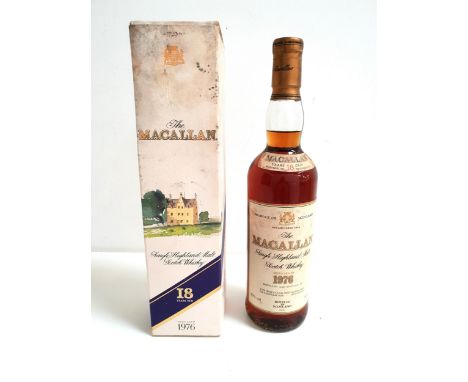 THE MACALLAN 18 YEAR OLD SINGLE HIGHLAND MALT SCOTCH WHISKY - 1976 bottled 1995. 70cl and 43%. Level mid to low neck. in box.