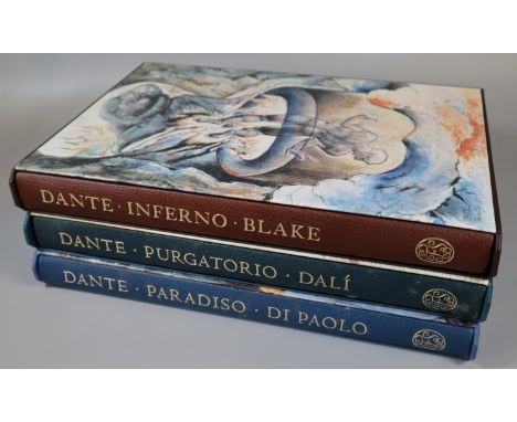 The Folio Society, 'Dante's Inferno', by William Blake, together with a Dante Purgatorio by Salvador Dali, and Dante Paradiso