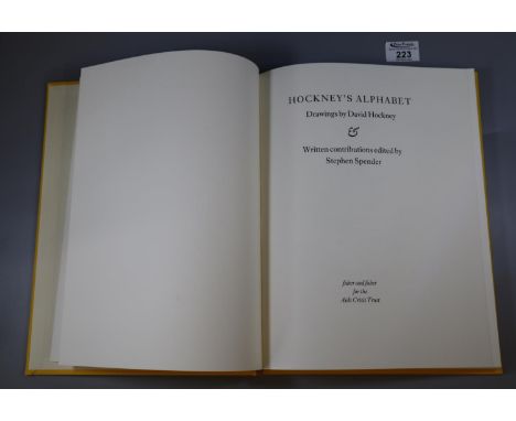 Hockey (David) - After Spender (Stephen), Hockney's Alphabet, special edition signed by the artist and the editor, 26 colour 