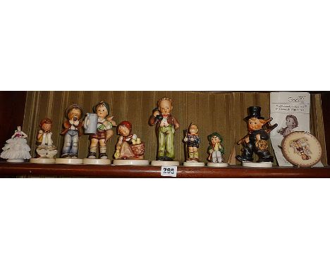 Nine assorted Goebel Hummel children figurines, inc. Sweep, etc.
