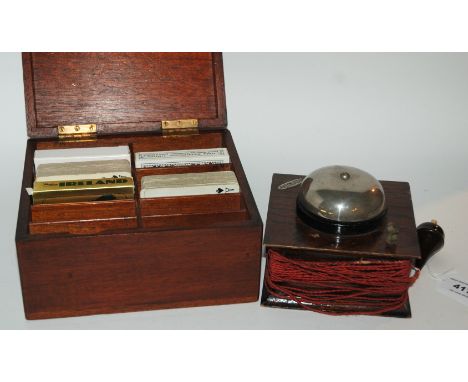A vintage Ever Ready bell and playing card case (2) Condition Report: Available upon request