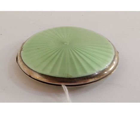 A silver and enamel compact, Birmingham 1933 Condition Report: Available upon request