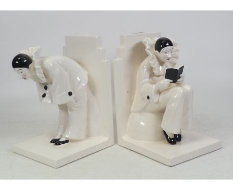 Two Sigma Taste Setter ceramic bookends. (H: 22cm) (2) 