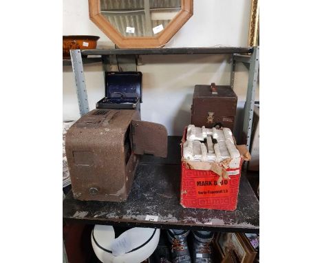 Film/cinema interest. Bell &amp; Howell Model 621 projector along with other projectors &amp; equipment