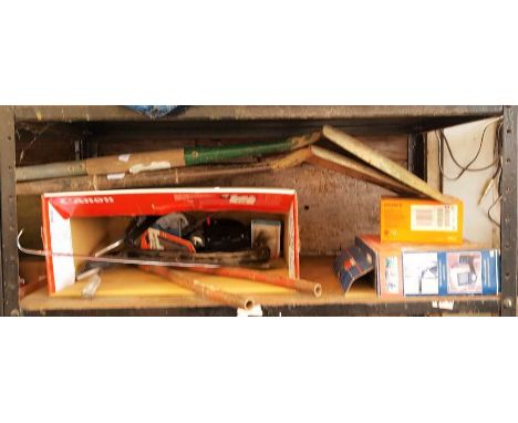 Garage tools, Sony navigation system, surveillance camera &amp; other items