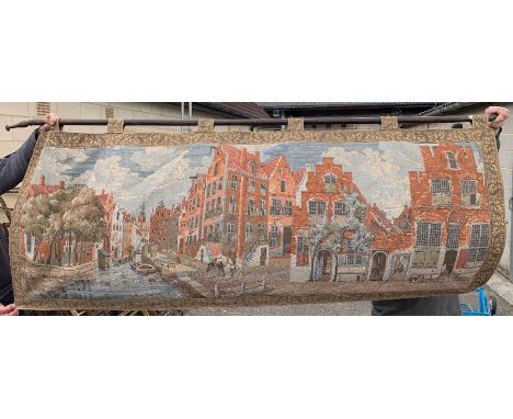 100% cotton tapestry of Amsterdam street scene