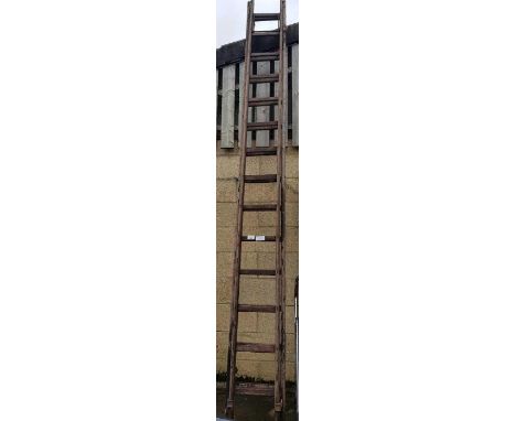 Vintage wooden ladder