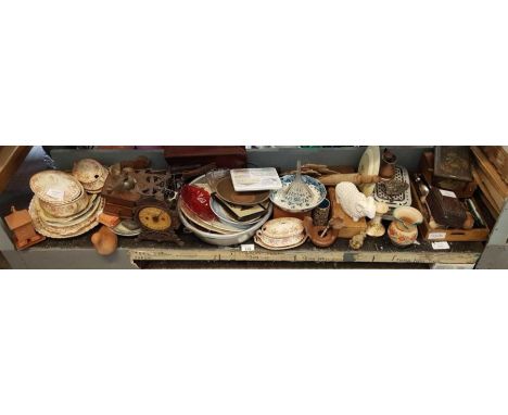 Collectables to include Moorcroft pot lid, set of vintage scales, decoy birds &amp; other items