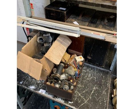Film/cinema interest. Cased projectors, projector parts &amp; other related items