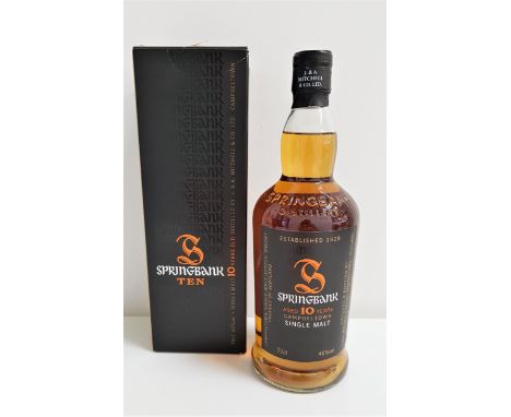 SPRINGBANK 10 YEAR OLD CAMPBELTOWN SINGLE MALT SCOTCH WHISKYdistilled & bottled by J.&A. Mitchell & Co., Campbeltown. 70cl an