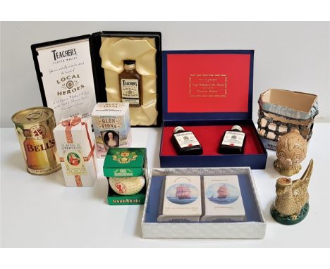 INTERESTING SELECTION OF MINIATURESincluding Ballatine's boxed gift set containing two bottles of Blended Scotch Whisky (both