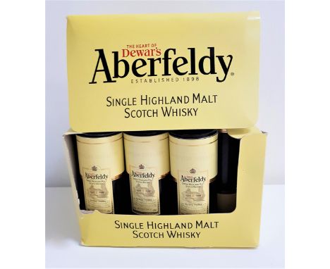 ELEVEN ABERFELDY 12 YEAR OLD SINGLE HIGHLAND MALT SCOTCH WHISKY MINIATURESall 5cl and 40% abv. In individual tubes and in bra