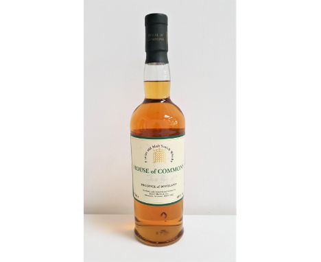 SIGNED HOUSE OF COMMONS 8 YEAR OLD MALT SCOTCH WHISKYthe label signed by Frank Roy MP. Distilled, cask matures and bottled by
