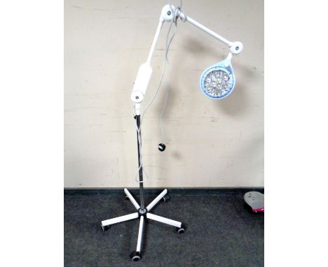 An angle poise health lamp.