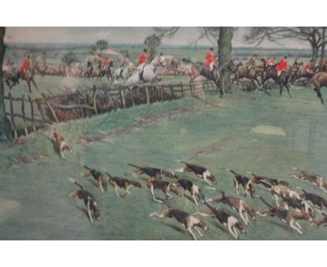 Two signed Cecil Aldin hunting prints, largest 59 x 34cm  