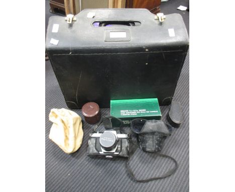 A Pentax camera and various other camera equipment etc  