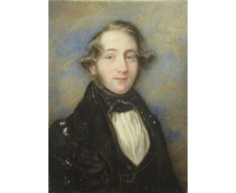 T Wheeler (British, exh. 1817-1845) Portrait miniature of a gentleman, 1836 Inscribed in ink on the reverse and dated 'Painte