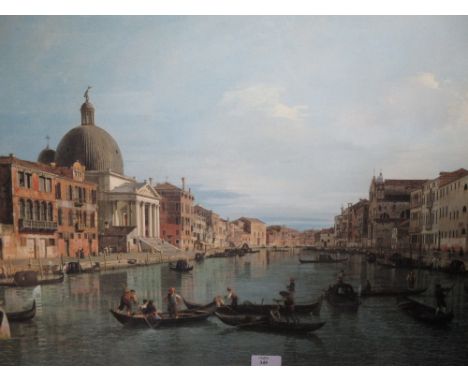 A Canaletto print of the Grand Canal, Venice, 47 x 67cm  