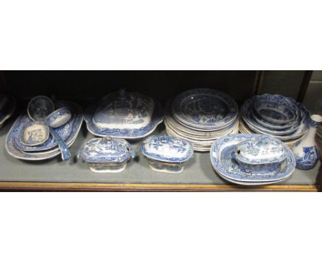 A quantity of Spode blue and white Italian tableware and other blue and white  